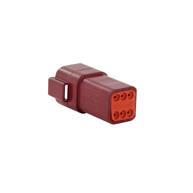 DT04-6P-RD – DT Series – 6 Pin Receptacle – Red