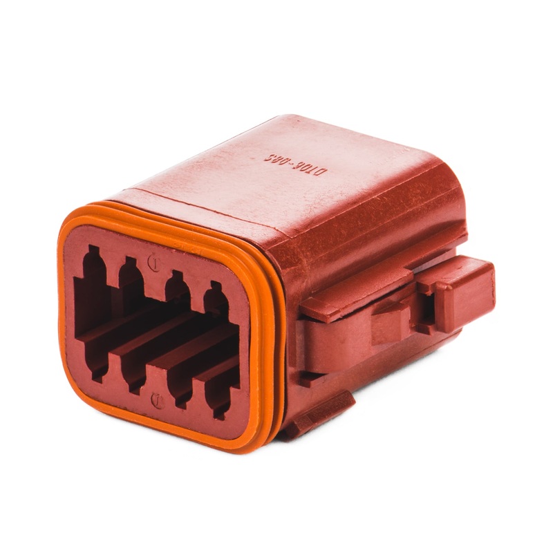 DT06-08SA-RD – DT Series – 8 Socket Plug – A Key, Red