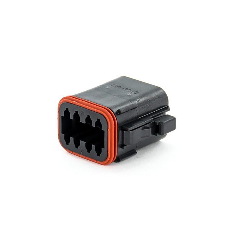 DT06-08SB – DT Series – 8 Socket Plug –  B Key, Black