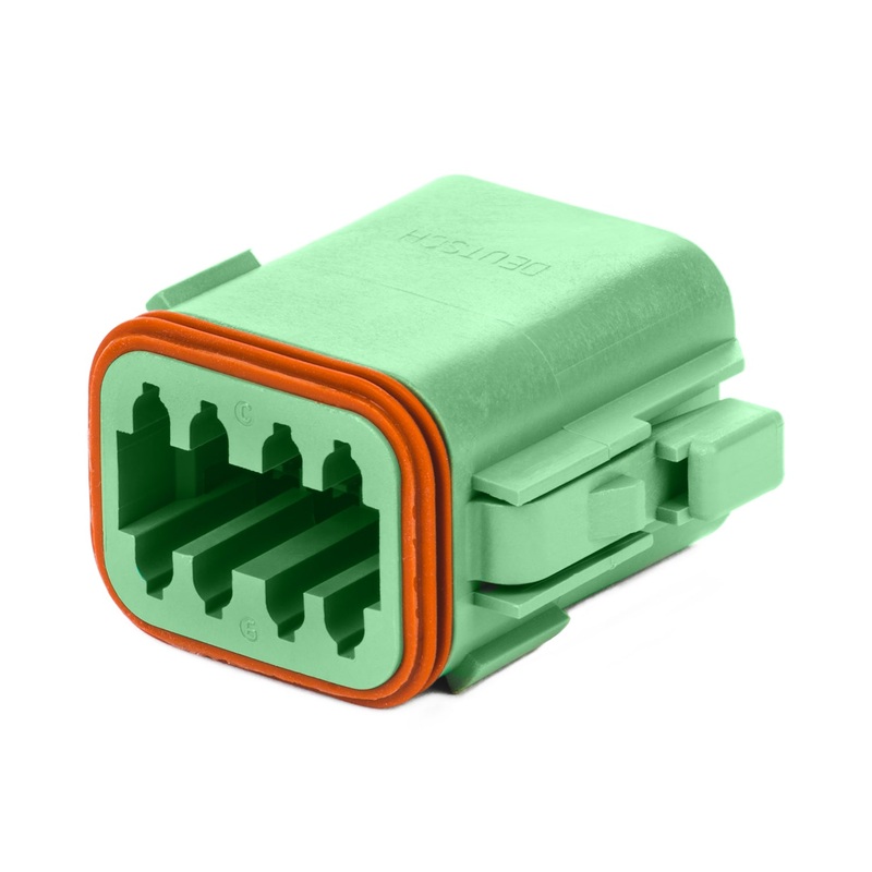 DT06-08SC – DT Series – 8 Socket Plug – C Key, Green