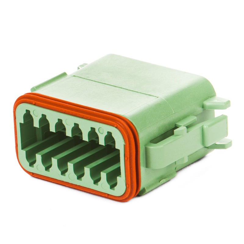 DT06-12SC – DT Series – 12 Socket Plug – C Key, Green