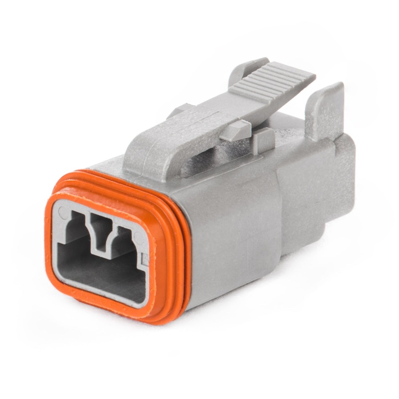 DT06-2S-C015 – DT Series – 2 Socket Plug – Reduced Dia. Seal, Gray