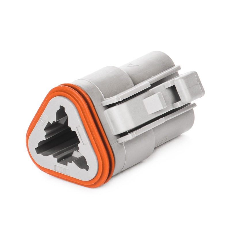 DT06-3S-C008 – DT Series – 3 Socket Plug – C Cavity Blocked, Gray