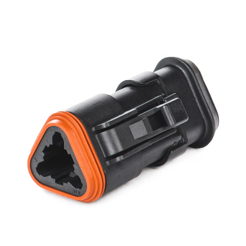 DT06-3S-CE13 – DT Series – 3 Socket Plug –  Enhanced Seal Retention, Reduced Dia. Seals, Shrink Boot Adaptor, Black