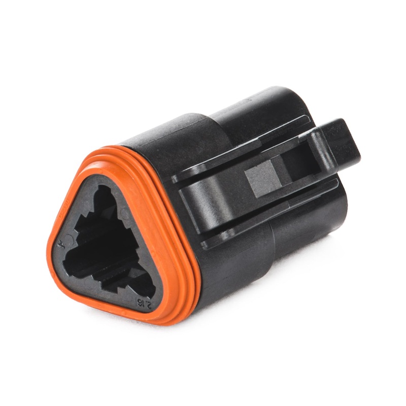 DT06-3S-E004 – DT Series – 3 Socket Plug – Black