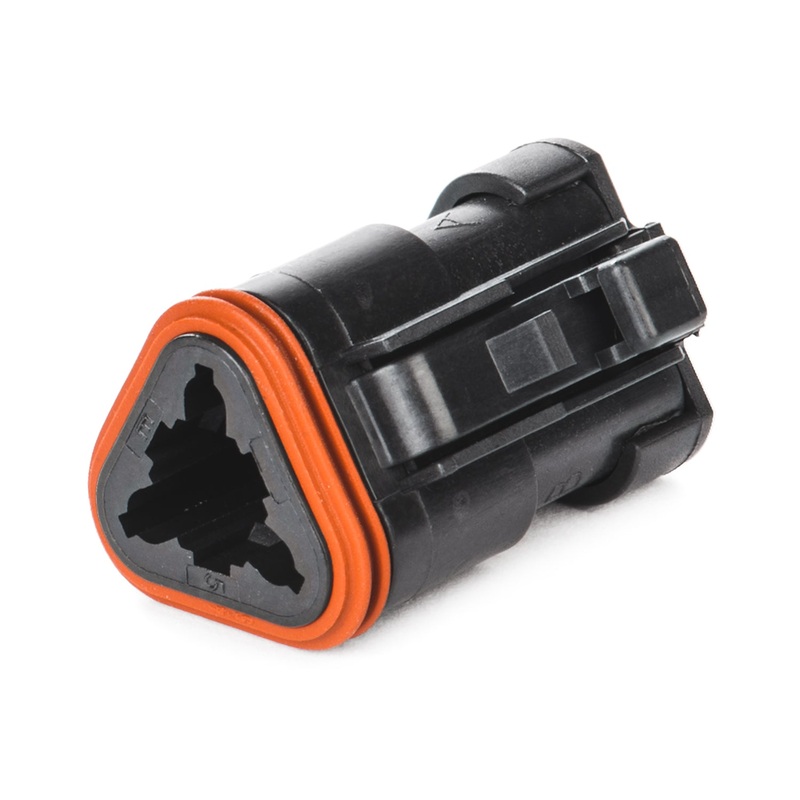 DT06-3S-E005 – DT Series- 3 Socket Plug – End Cap, Black