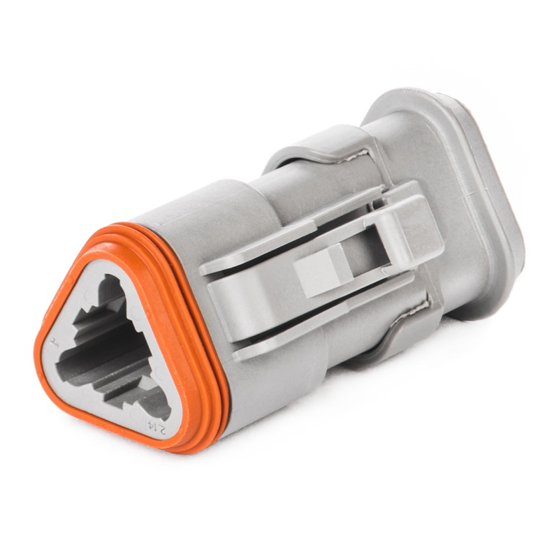 DT06-3S-E008 – DT Series – 3 Socket Plug – Shrink Boot Adapter, Gray