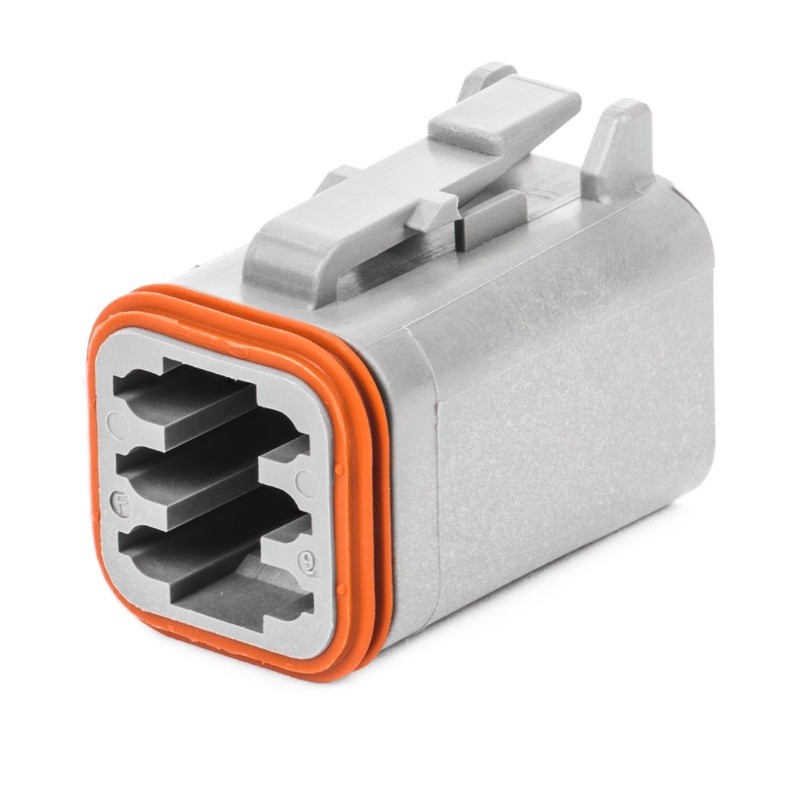 DT06-6S – DT Series – 6 Socket Plug – Gray