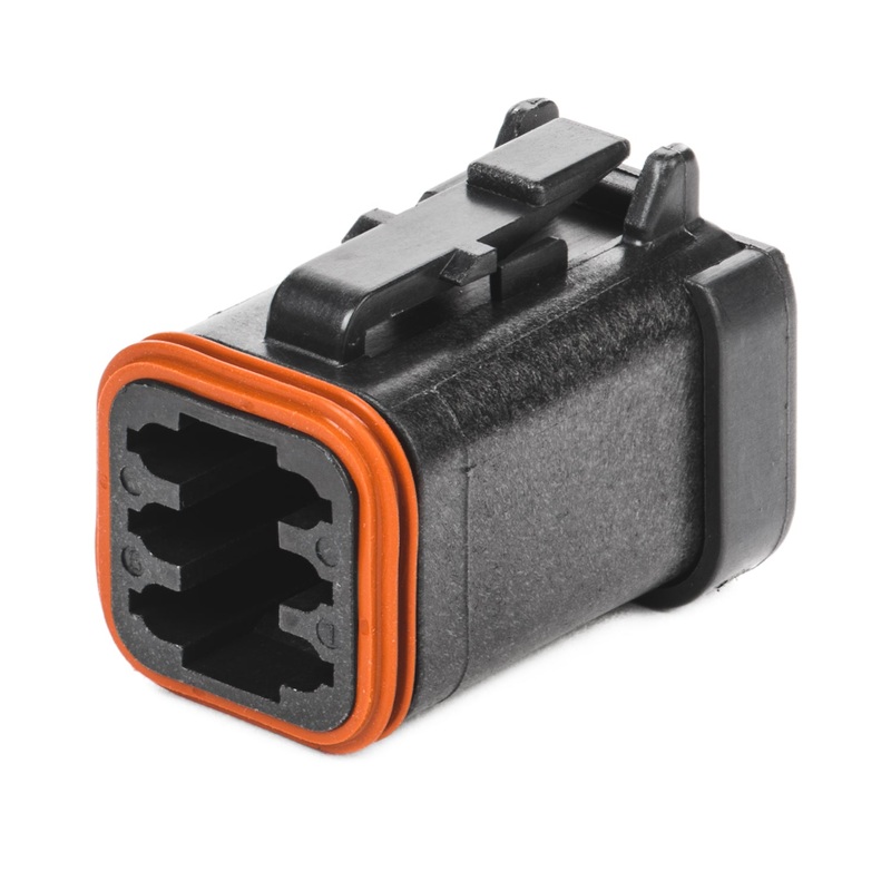 DT06-6S-E005 – DT Series – 6 Socket Plug –  End Cap, Black