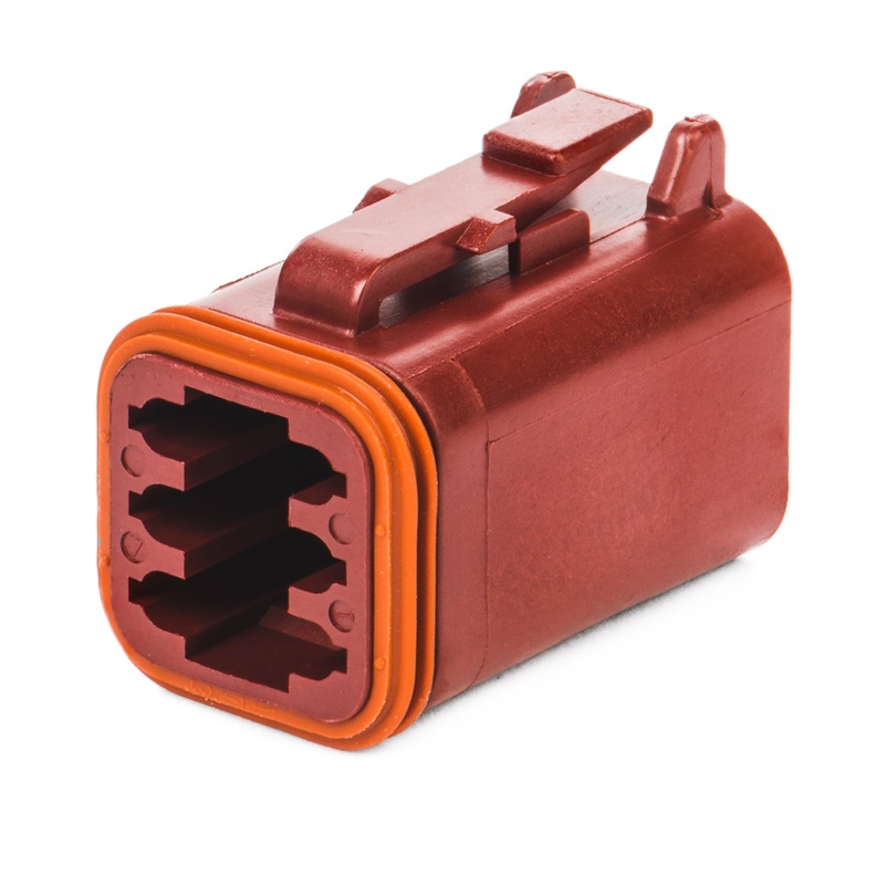 DT06-6S-RD – DT Series – 6 Socket Plug – Red