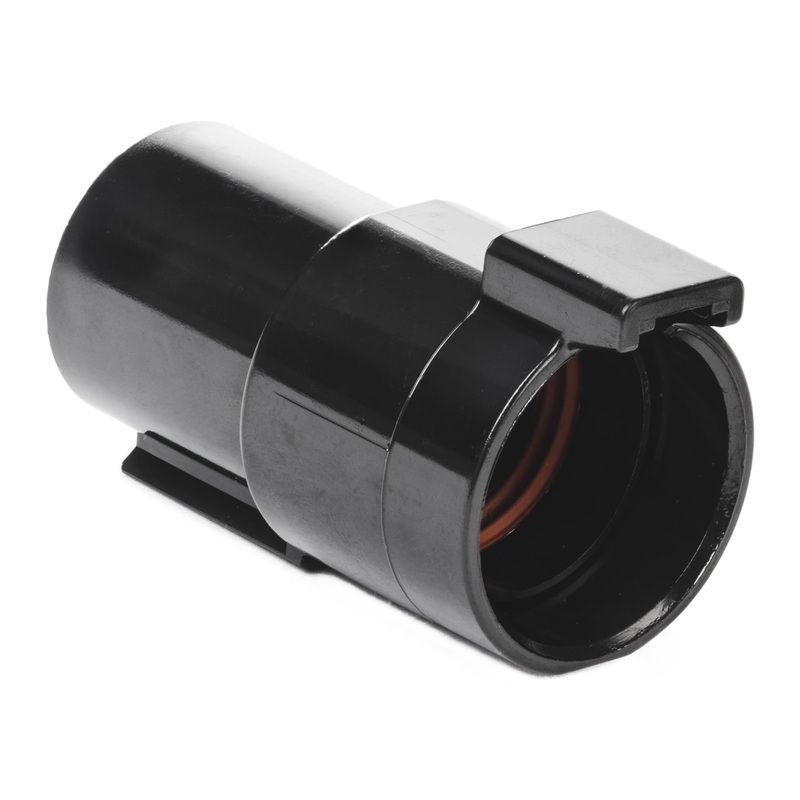 DTHD04-1-4P – DTHD Series – 4 Pin Receptacle – In-Line, Black