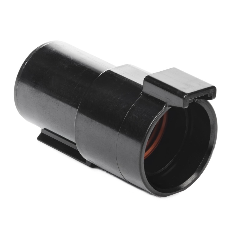 DTHD04-1-4P-E003 – DTHD Series – 4 Pin Receptacle – In-Line, End Cap, Black