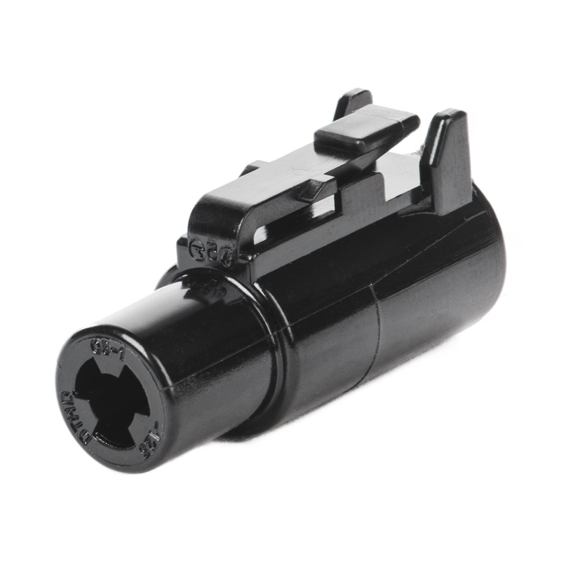 DTHD06-1-12S-E003 – DTHD Series – 12 Socket Plug – In-Line, End Cap, Black