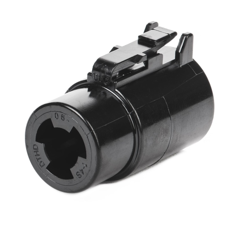 DTHD06-1-4S – DTHD Series – 4 Socket Plug – In-Line, Black