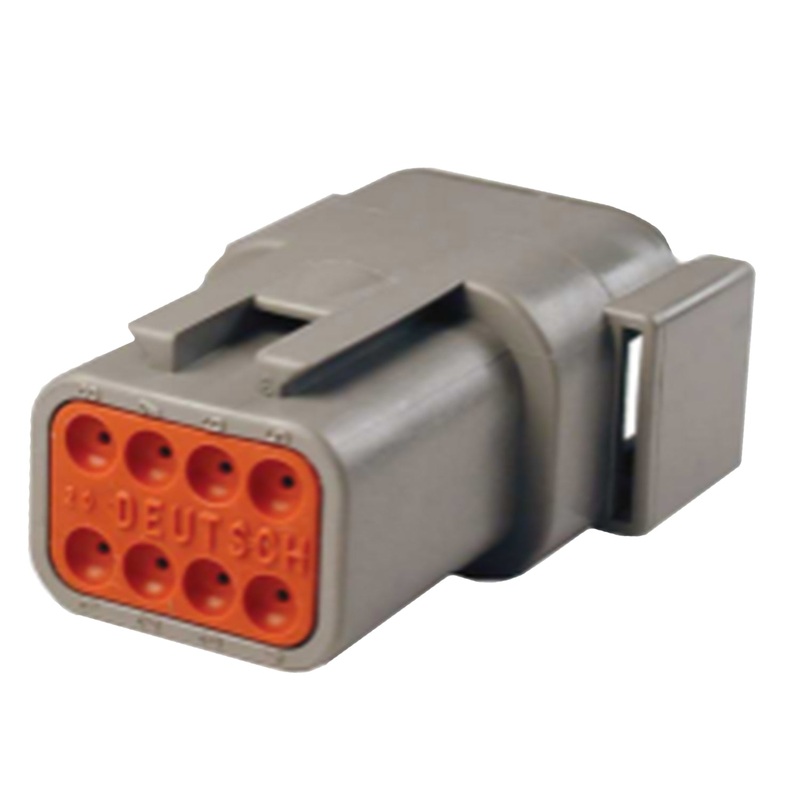 DTM04-08PA-RD – DTM Series  – 8 Pin Receptacle – A Key, Red