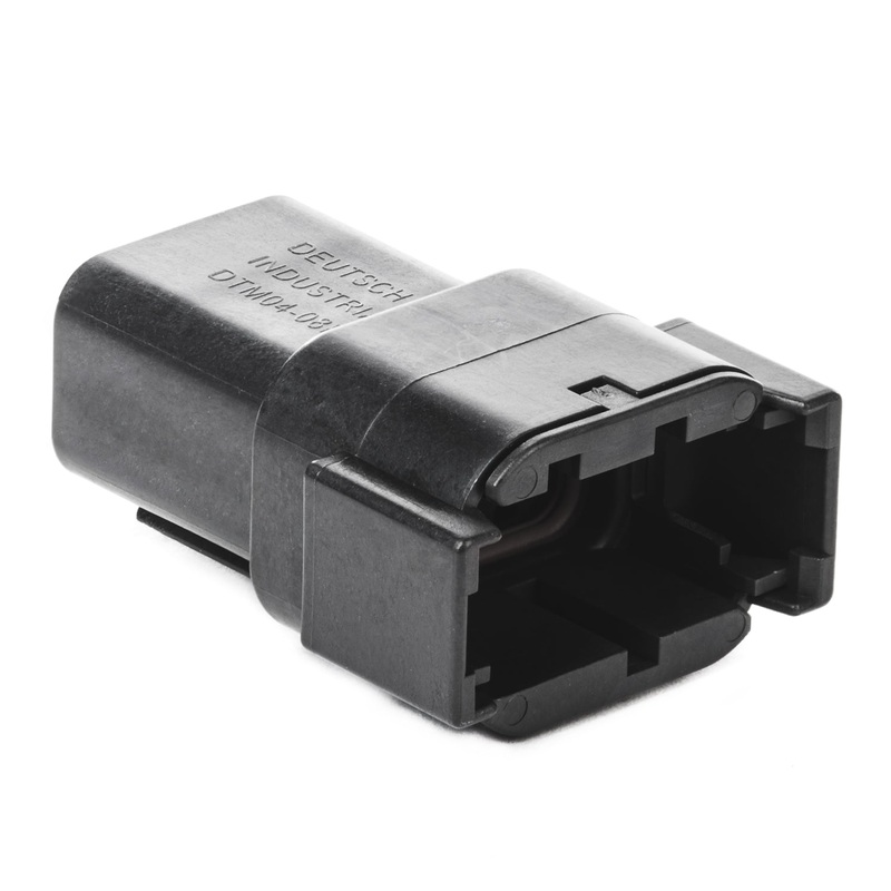 DTM04-08PB – DTM Series – 8 Pin Receptacle – B Key, Black