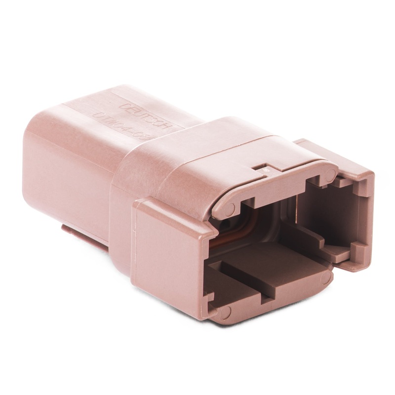 DTM04-08PD – DTM Series – 8 Pin Receptacle – D Key, Brown