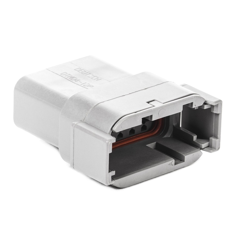 DTM04-12PA – DTM Series – 12 Pin Receptacle – A Key, Gray