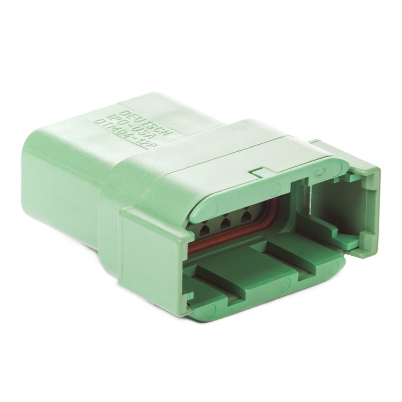 DTM04-12PC – DTM Series – 12 Pin Receptacle – C Key, Green