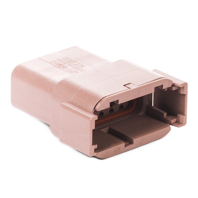 DTM04-12PD – DTM Series – 12 Pin Receptacle – D Key, Brown