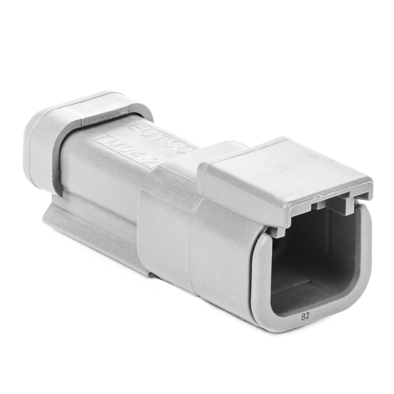 DTM04-2P-E003 – DTM Series – 2 Pin, Receptacle –  End Cap, Gray