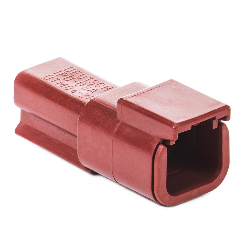 DTM04-2P-RD – DTM Series – 2 Pin Receptacle – Red