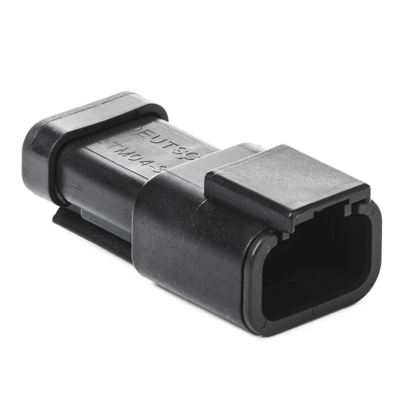 DTM04-3P-E005 – DTM Series – 3 Pin Receptacle – End Cap,  Black