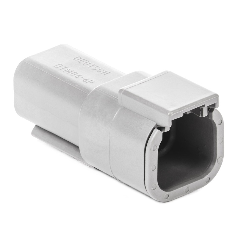 DTM04-4P – DTM Series – 4 Pin Receptacle – Gray