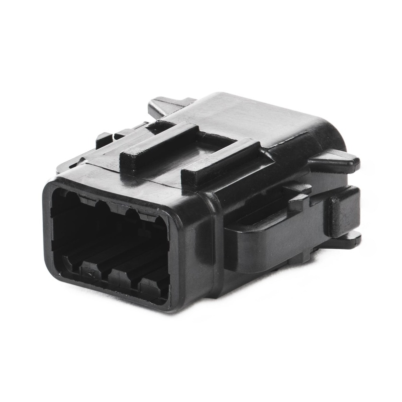 DTM06-08SB – DTM Series – 8 Socket Plug – B Key, Black