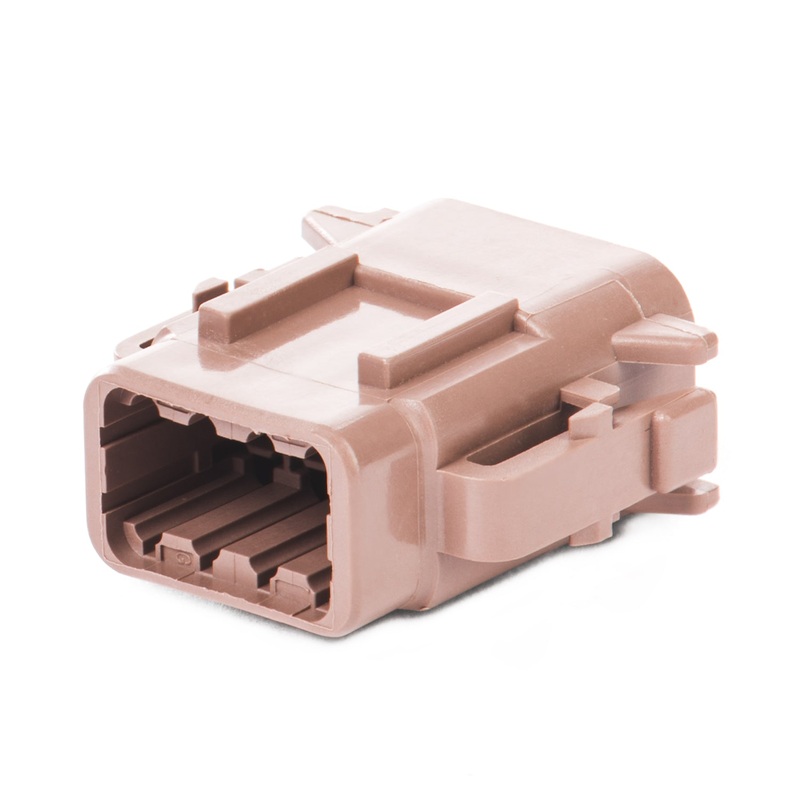 DTM06-08SD – DTM Series – 8 Socket Plug – D Key, Brown