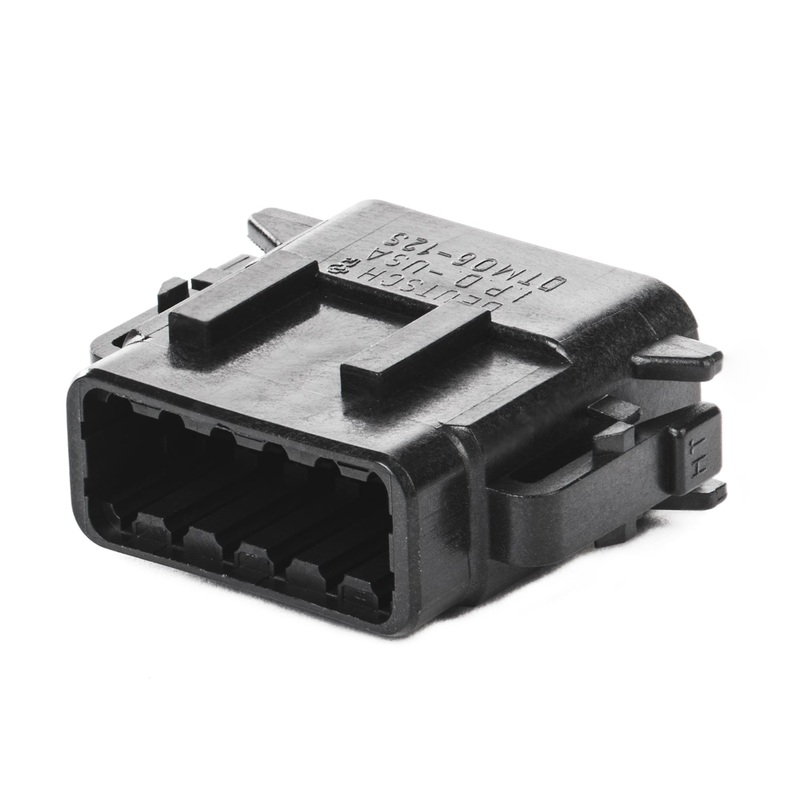 DTM06-12SA-EE04 – DTM Series – 12 Socket Plug – A Key, High Temp., Black