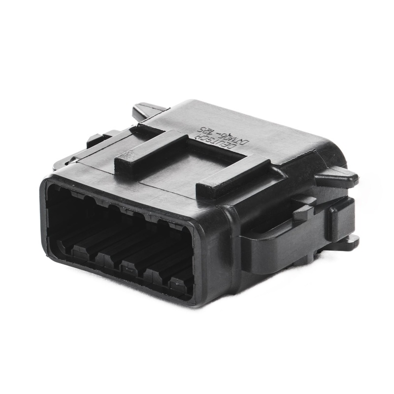 DTM06-12SB – DTM Series – 12 Socket Plug – B Key, Black