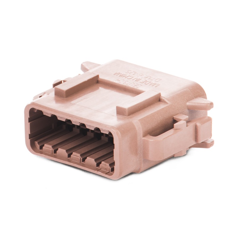 DTM06-12SD – DTM Series – 12 Socket Plug – D Key, Brown