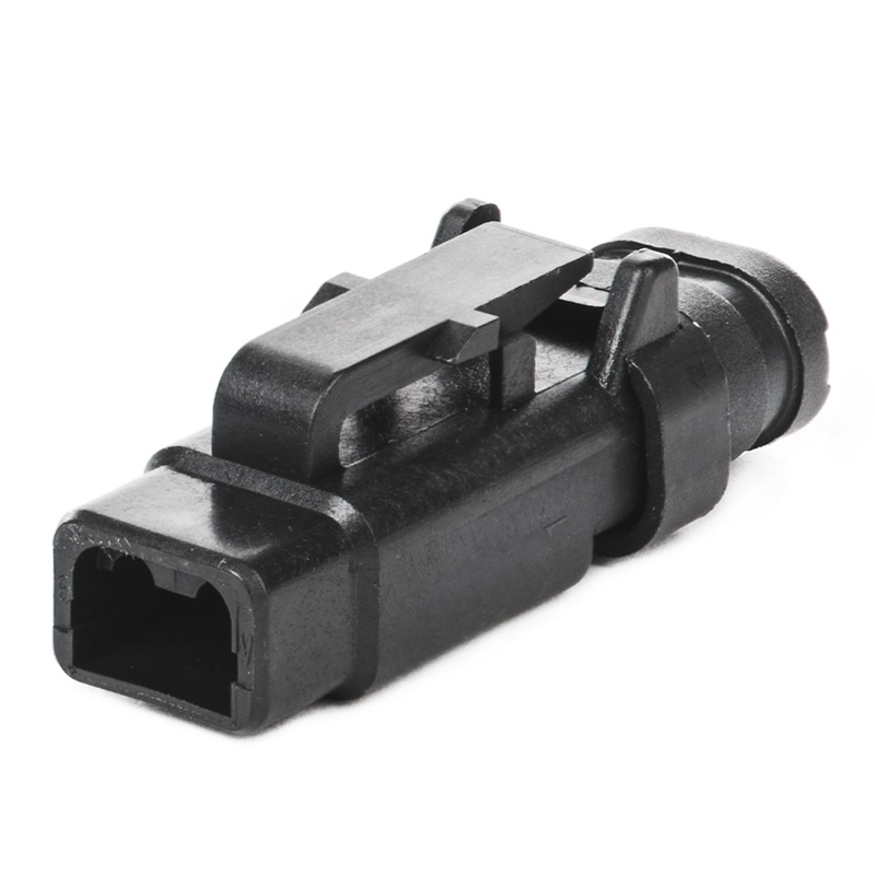 DTM06-2S-EE03 – DTM Series – 2 Socket Plug – Shrink Boot Adapter, Black