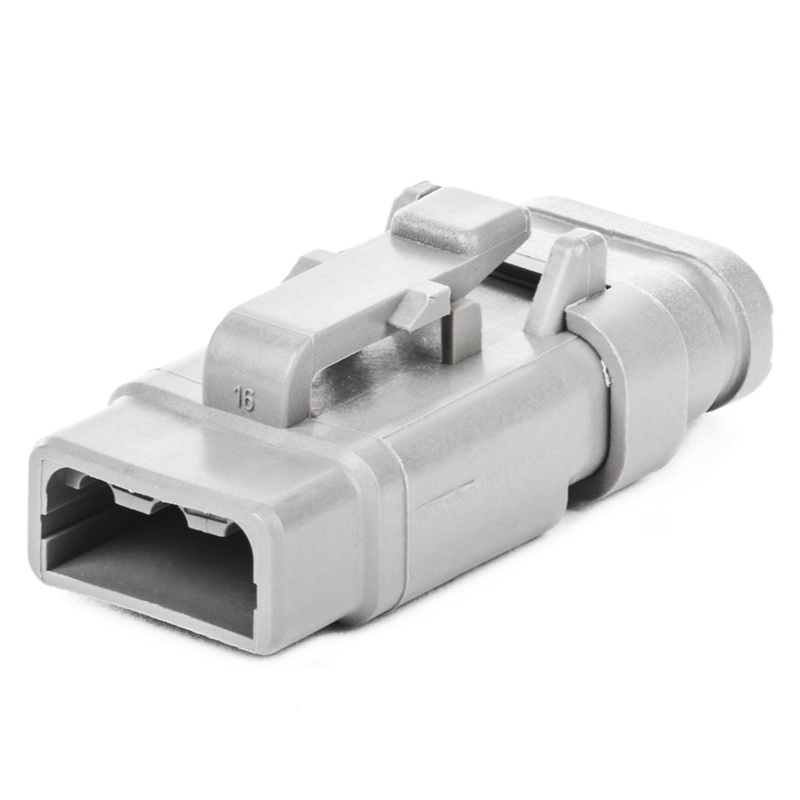 DTM06-3S-E007 – DTM Series – 3 Socket Plug – Shrink Boot Adapter, Gray