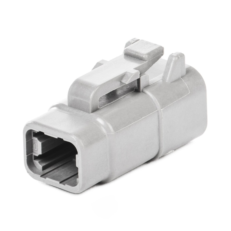 DTM06-4S – DTM Series – 4 Socket Plug – Gray