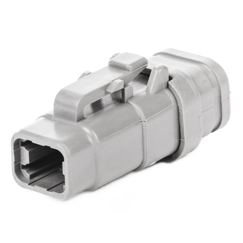 DTM06-4S-E007 – DTM Series – 4 Socket Plug – Shrink Boot Adapter, Gray