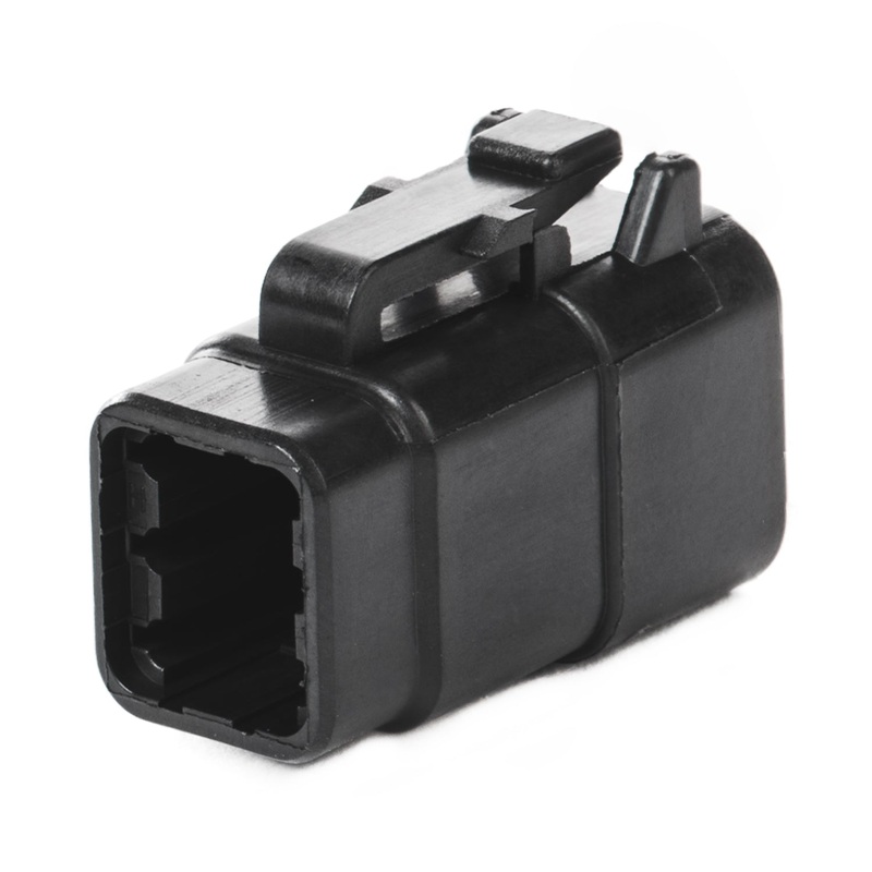 DTM06-6S-E004 – DTM Series – 6 Socket Plug – Black