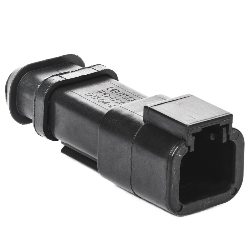 DTP04-2P-EE01 – DTP Series – 2 Pin Receptacle – Shrink Boot Adapter, Black
