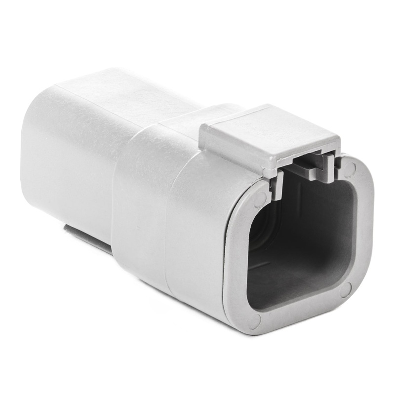 DTP04-4P-C015 – DTP Series – 4 Pin Receptacle – Reduced Diameter Seals, Gray