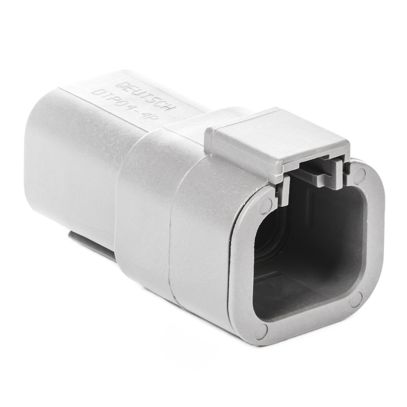 DTP04-4P – DTP Series – 4 Pin Receptacle – Gray