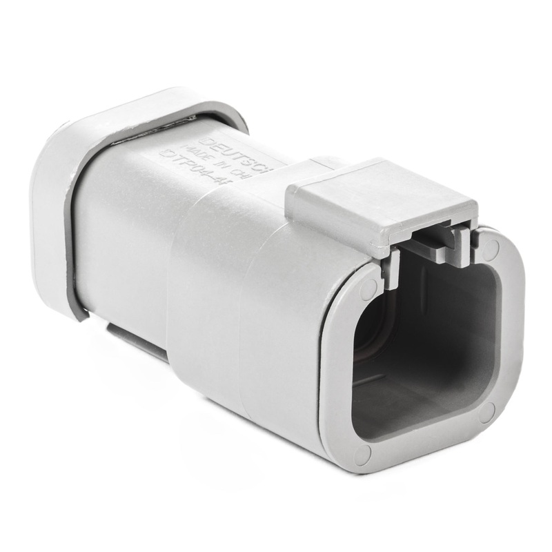 DTP04-4P-E003 – DTP Series – 4 Pin Receptacle – End Cap, Gray
