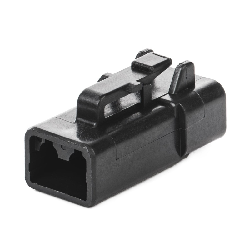 DTP06-2S-E004 – DTP Series – 2 Socket Plug – Black