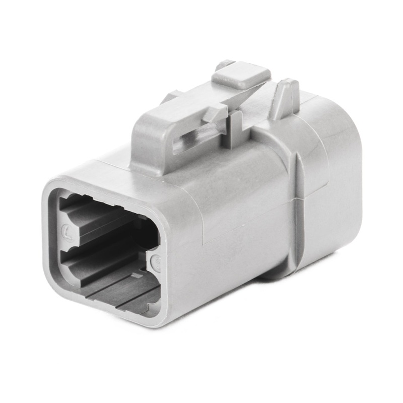 DTP06-4S-C015 – DTP Series – 4 Socket Plug – Reduced Diameter Seals, Gray