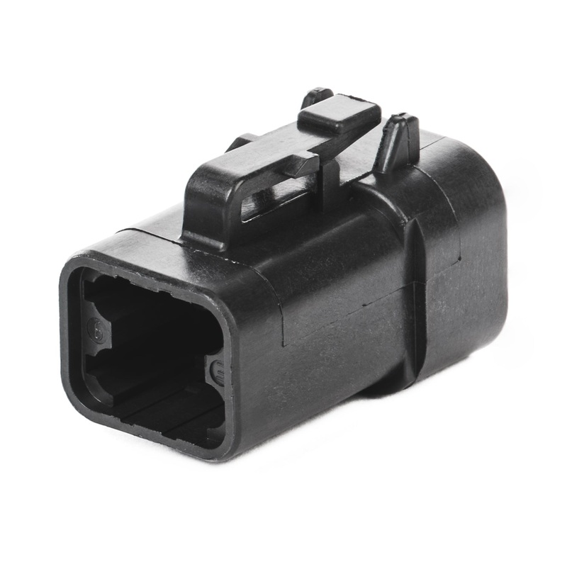 DTP06-4S-E004 – DTP Series – 4 Socket Plug – Black