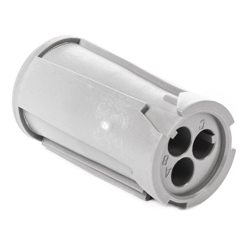 HD14-3-16P – HD10 Series – 3 Pin Receptacle – Non-Threaded Rear, Gray