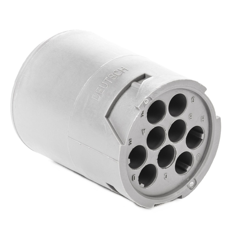 HD14-9-16P – HD10 Series – 9 Pin Receptacle – Non-Threaded Rear, Gray