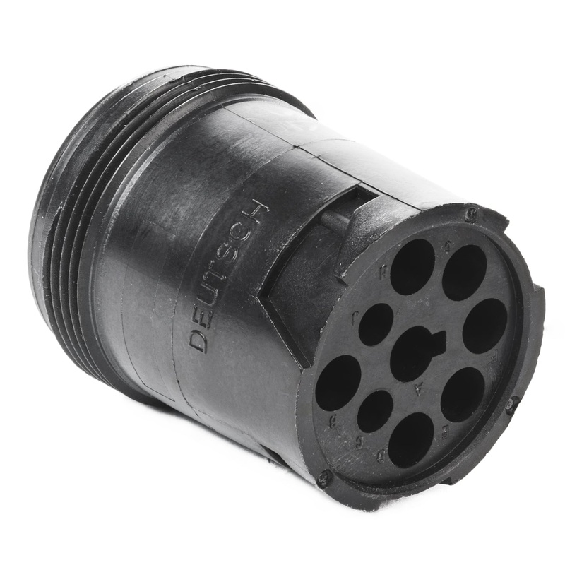 HD14-9-1939P – HD10 Series – 9 Pin Receptacle – Threaded Rear, J1939, Black