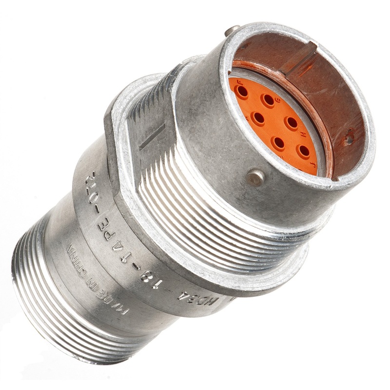 HD34-18-14PE-072 – HD30 Series – 14 Pin Receptacle – 18 Shell, E Seal, Adapter, Flange