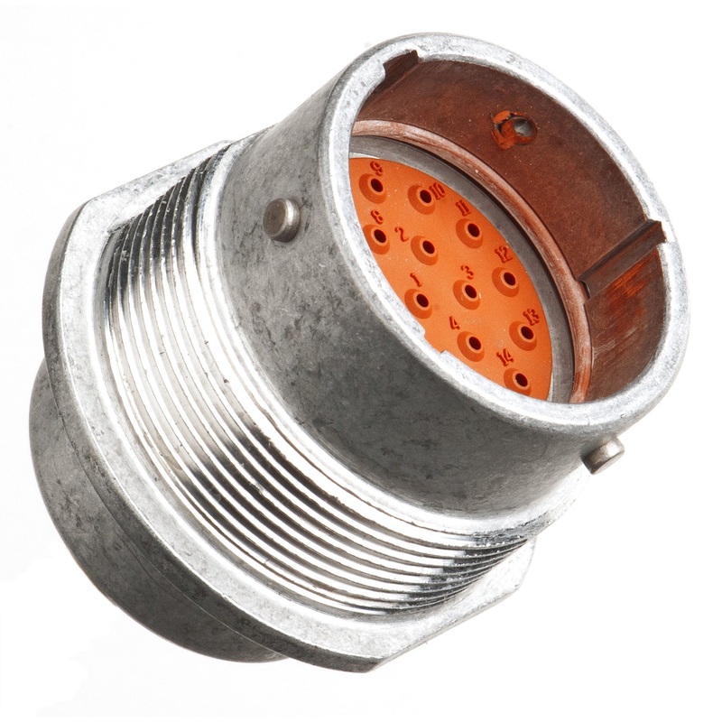 HD34-18-21PN – HD30 Series – 21 Pin Receptacle – 18 Shell, N Seal, Flange